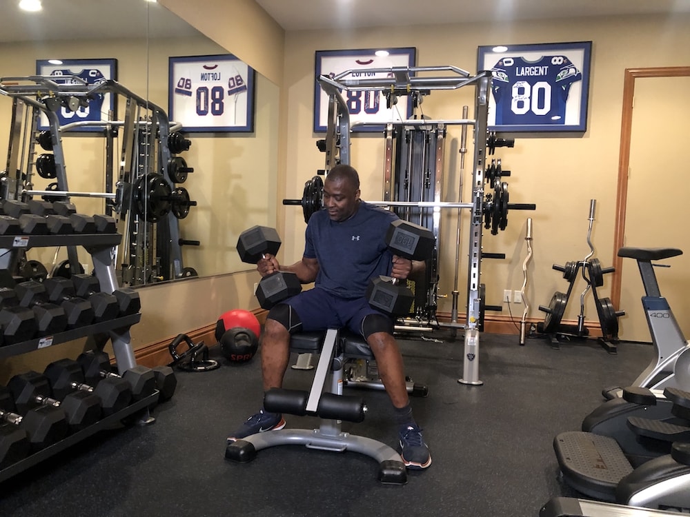 Rod Smith Home Gym - Hampton Dumbbells from Fitness Gallery